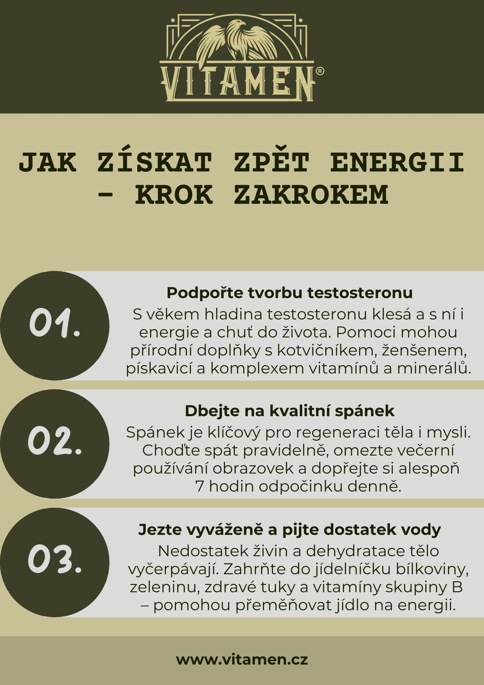 Infografika: 3 kroky, ako znovu získať energiu a vitalitu