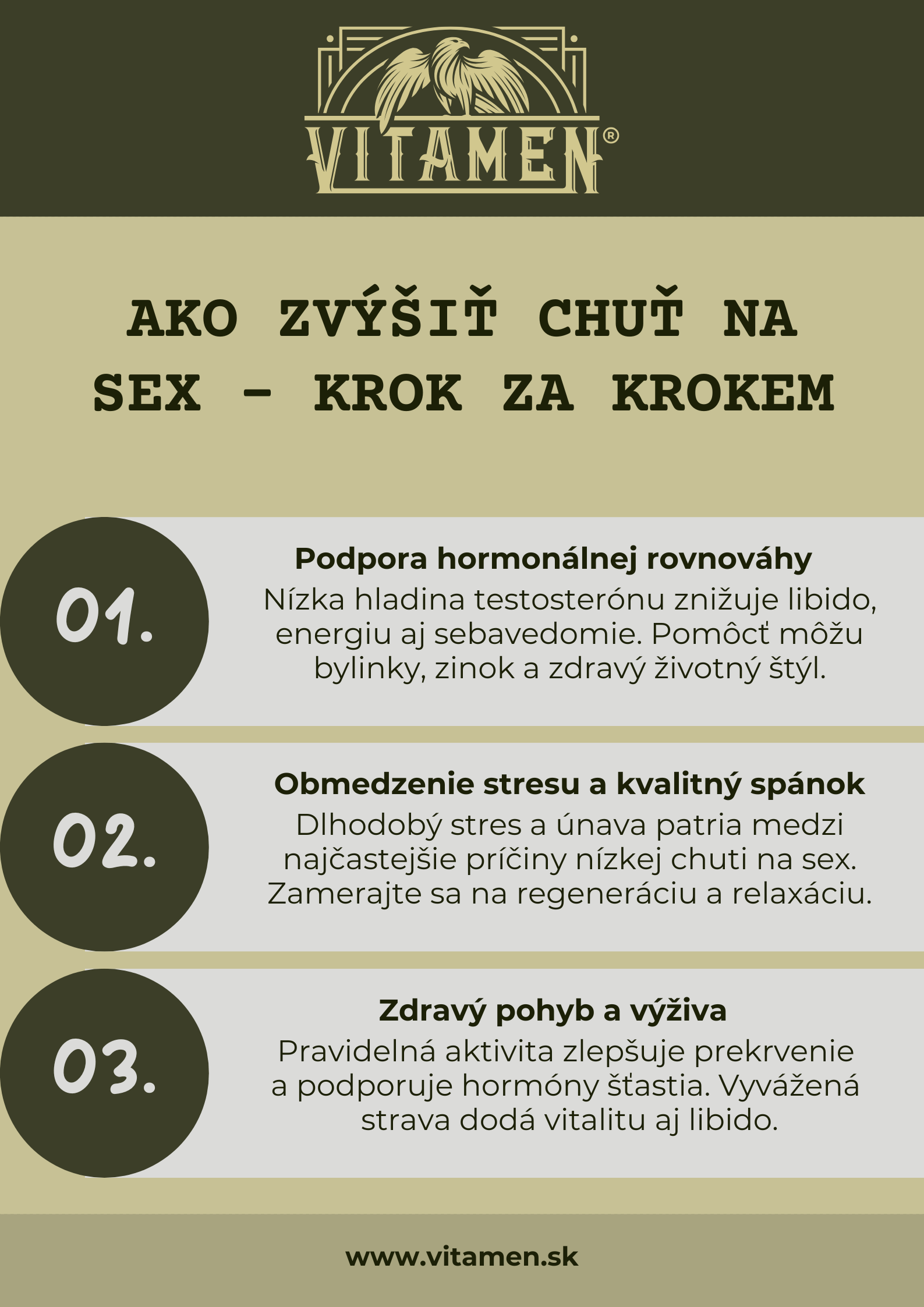 Infografika: 3 kľúčové kroky na zvýšenie chuti na sex